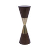 Libra Amalfi Wooden Cocktail Table – Dark Wood & Brushed Brass