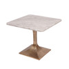 Libra Morchino Marble Side Table 55cm – Square Top, Antique Brass Base