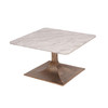 Libra Morchino Marble Coffee Table 70cm – Square Top, Antique Brass Base Libra Morchino Marble Coffee Table 70cm – Square Top, Antique Brass Base