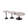 Libra Bosworth Smokey Quartz Side Table 42cm – Round Top, Antique Brass Base