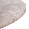Libra Bosworth Smokey Quartz Coffee Table 80cm – Round Top, Antique Brass Base