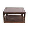 Thorpe Metal & Glass Square Coffee Table