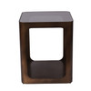 Thorpe Metal & Glass Square Side Table