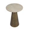 Clifton II Light Travertine Side Table – 40cm