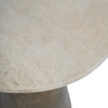 Clifton II Light Travertine Side Table – 40cm