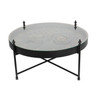 Palladium Coffee Clock Table with Moving Cogs – Black/Gold
