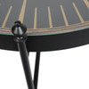 Palladium Coffee Clock Table with Moving Cogs – Black/Gold