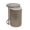 Belvedere Aged Gold Set of 2 Nesting Side Tables