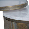 Belvedere Aged Gold Set of 2 Nesting Side Tables