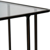 Salzburg Set of 2 Glass & Metal Side Tables, Dark Bronze