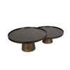 Sandbanks Set of 2 Iron Coffee Tables in Rustic Antique Gold Sandbanks Set of 2 Iron Coffee Tables in Rustic Antique Gold