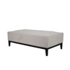 Theodore Buttoned XL Ottoman in Ivory Fabric 140×75cm