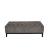 Theodore Buttoned XL Ottoman in Warm Grey Fabric 140×75cm Theodore Buttoned XL Ottoman in Warm Grey Fabric 140×75cm
