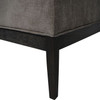 Theodore Buttoned Stool in Warm Grey Fabric 81×61cm