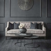 Theodore Buttoned Sofa in Warm Grey Fabric 200cm