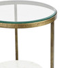 Nolita Side Table, White Marble & Antique Gold Iron – The Libra Company