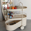 Drinks Trolley – Bar Trolley Cream Beige Metal, Modern