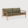 Ethnicraft Teak Outdoor 2 Seat Sofa Jack Green Cushions