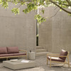 Ethnicraft Teak Outdoor Lounge Chair Burgundy