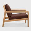 Ethnicraft Teak Outdoor Lounge Chair Burgundy