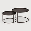 Ethnicraft Outdoor Nesting Tray Tables Set