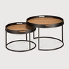 Ethnicraft Outdoor Nesting Tray Tables Set