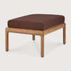 Ethnicraft Teak Jack Outdoor Footstool Burgundy