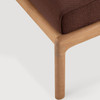 Ethnicraft Teak Jack Outdoor Footstool Burgundy