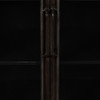 Black Metal Industrial Vintage Glass Door Cabinet 60cm - Denza