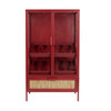 Red Glass Door Wine Cabinet - Mori