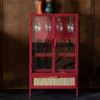 Red Glass Door Wine Cabinet - Mori