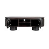 Rounded Design Black Wood TV Media Unit - Kenji