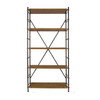 Industrial Mid Century Vintage Modern Metal Wooden Shelving Unit 100cm  - Iron
