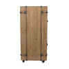 Industrial Vintage Wooden Drinks Wine Cabinet On Wheels - Lico