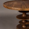 Mid Century Modern Walnut Wooden Sculptural Coffee Table - Cath