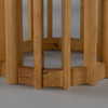 Vintage Modern Round Oak Wood Dining Table 120cm Barlet