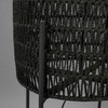 Black Jute String Shade Cylinder Floor Lamp Kari