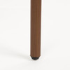 Terra Brown Fabric Dining Chair Rounded With Thin Walnut Legs - Claes