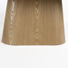 Oval Dining Table – White Marble-Effect Top with Oak Base, 180 cm - Lucerne