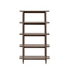 Round Smoked Oak Open Shelving - Grey