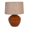 Aubrey Terracotta Ceramic Lamp with Hessian Shade (Large)