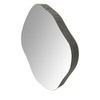 Organic Metal Framed Mirror Oak Wood Finish 80cm