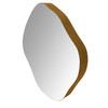 Organic Metal Framed Mirror Aged Champagne 60cm
