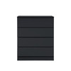 Oslo Chest of 4 Drawers Black, Scandi