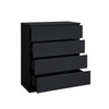 Oslo Chest of 4 Drawers Black, Scandi