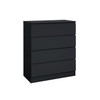 Oslo Chest of 4 Drawers Black, Scandi