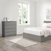 Oslo Chest of 4 Drawers Grey, Scandi