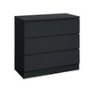 Oslo Chest of 3 Drawers Black, Scandi