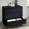 Oslo Chest of 3 Drawers Black, Scandi