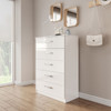 Lynx Chest of 5 Drawers White